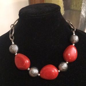 Red bead necklace